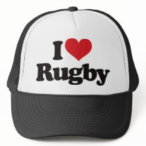 I Love Rugby Mesh Hat