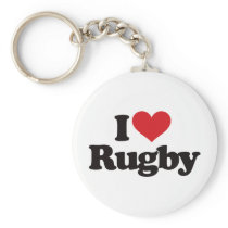 I Love Rugby Key Chain