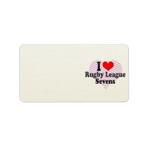 I love Rugby League Sevens Custom Address Label