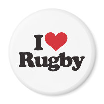 I Love Rugby Fridge Magnets