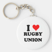 I Love Rugby Union Key Chain