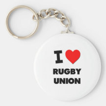 I Love Rugby Union Key Chains