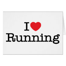 I love running greeting card