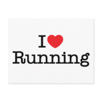 I love running postcard