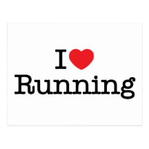 I love running postcard