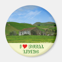 I Love Rural Living Magnets