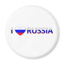 i love russia refrigerator magnet