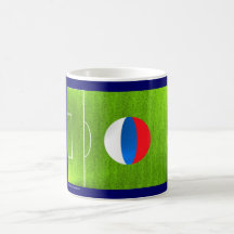 I Love Russian football soccer flag mug