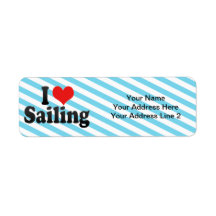 I Love Sailing Return Address Labels