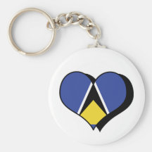 I Love Saint Lucia Keychain