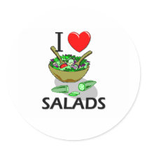 I Love Salads Stickers