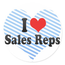I Love Sales Reps Sticker