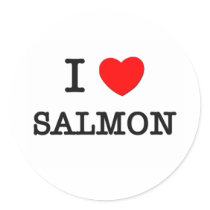 I Love SALMON ( food ) stickers
