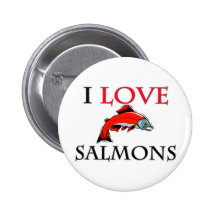 I Love Salmons Button