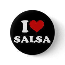 I Love Salsa Pinback Buttons