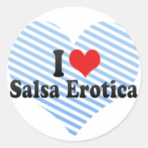 I Love Salsa Erotica Round Stickers