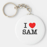 I Love Sam Keychains