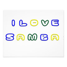 I Love Samba Custom Invitation