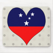 I Love Samoa Mouse Pads