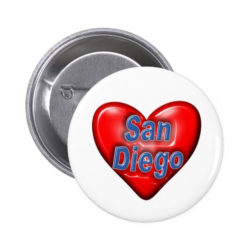 I Love San Diego Button