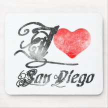 I Love San Diego Mousepad