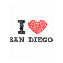 I Love San Diego Postcards