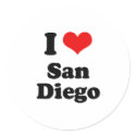 I Love San Diego T-shirt stickers