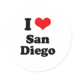 I Love San Diego T-shirt stickers