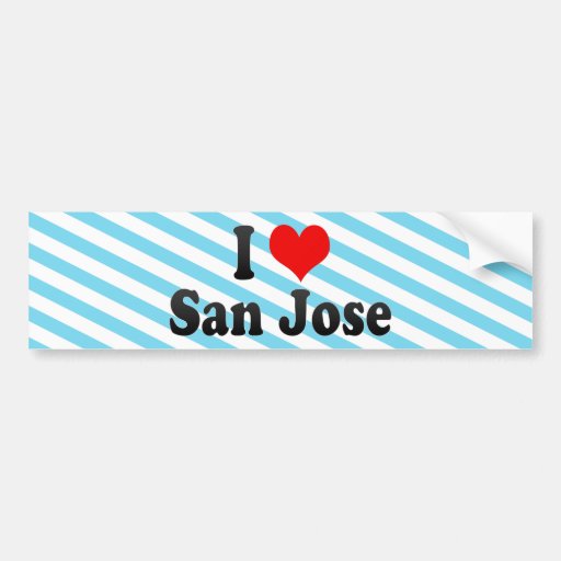 I Love San Jose, United States Bumper Sticker
