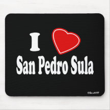 I Love San Pedro Sula Mouse Pads