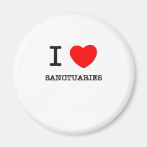 I Love Sanctuaries Refrigerator Magnets