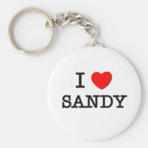 I Love Sandy Keychains