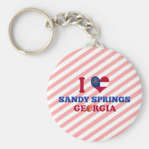 I Love Sandy Springs, Georgia Keychains