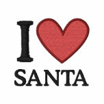 I Love  Santa Embroidered Embroidered Polo Shirt