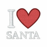 I Love  Santa Embroidered Embroidered Polo Shirt