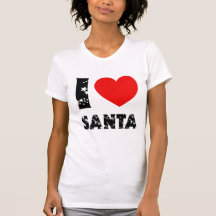 I love Santa  Ladies AA Cap Sleeve Raglan (Fitted) Tee Shirt