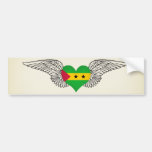 I Love Sao Tome and Principe -wings Bumper Stickers