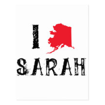 I LOVE SARAH 2 POSTCARDS