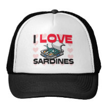 I Love Sardines hats