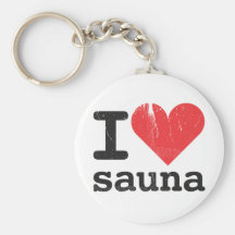 I Love Sauna Key Chains