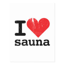 I Love Sauna Postcard