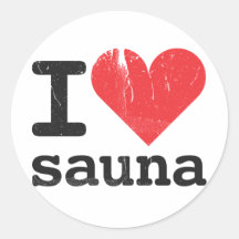 I Love Sauna Sticker