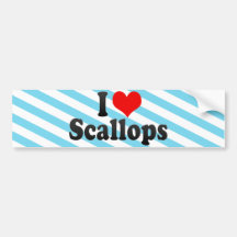 I Love Scallops Bumper Sticker