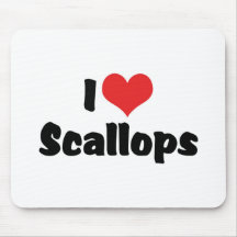 I Love Scallops Mouse Pad
