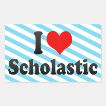 I love Scholastic Rectangular Sticker