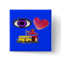 I Love School Button