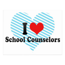 I Love School Counsellors Postcards