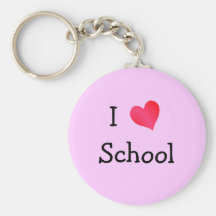 I Love School Key Chain