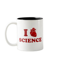 i love science / i heart science / anatomy coffee mug