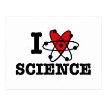 I Love Science Postcards